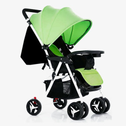 绿色婴儿推车素材