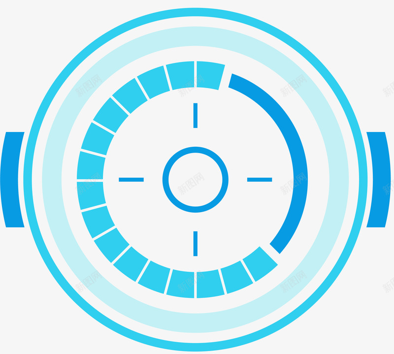 描边扁平风格HUDpng免抠素材_新图网 https://ixintu.com HUD圆环 卡通风格 圆形 循环HUD未来 扁平风格 描边