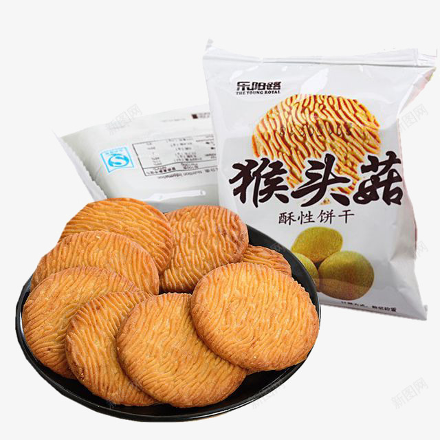 猴头菇饼干png免抠素材_新图网 https://ixintu.com 产品实物图 养胃 猴头菇 零食 饼干