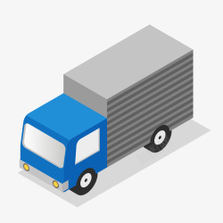 货运车辆立体的货运汽车矢量图高清图片