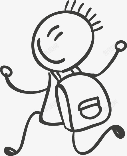 背着书包奔跑的小孩图标png_新图网 https://ixintu.com png图形 png装饰 书包 奔跑 小孩 手绘 装饰