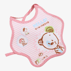 卡通婴儿用品素材母婴用品口水巾粉色小狗高清图片
