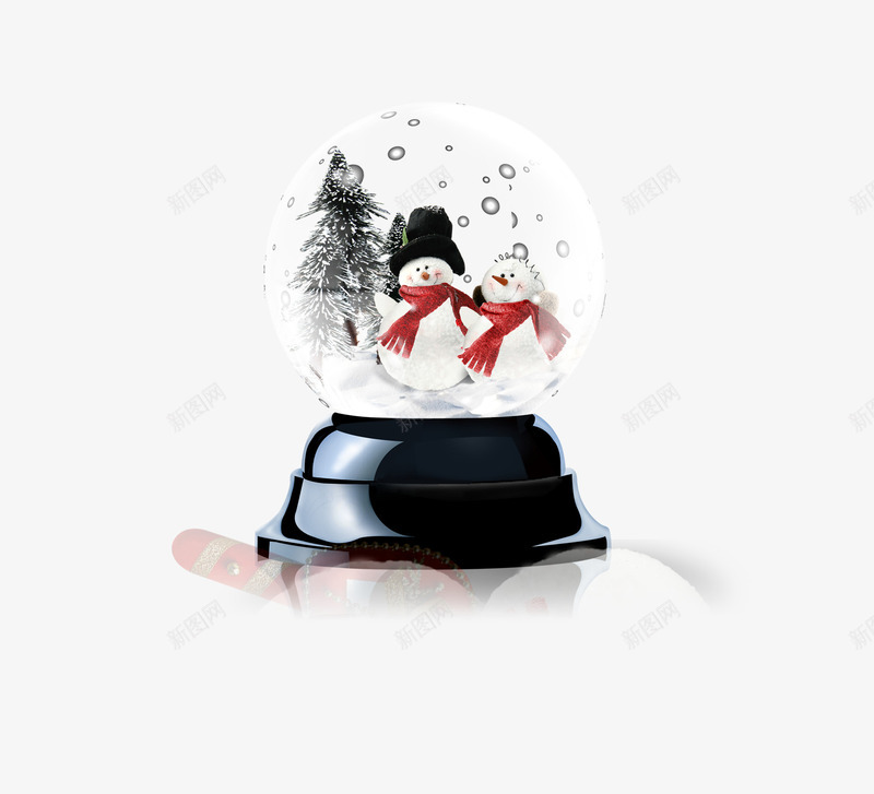 可爱雪人八音盒水晶球png免抠素材_新图网 https://ixintu.com 八音盒 圣诞节 水晶球 雪人