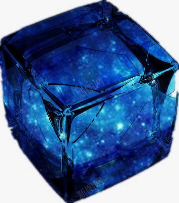 蓝色正方体水晶块png免抠素材_新图网 https://ixintu.com 正方体 水晶 蓝色 蓝色水晶