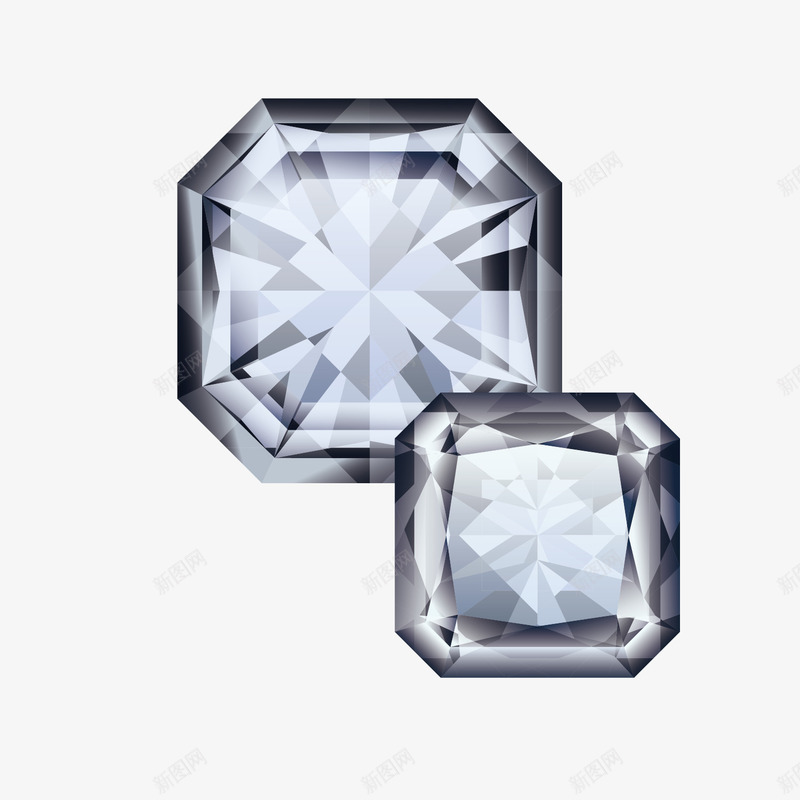 方形水晶矢量图eps免抠素材_新图网 https://ixintu.com 图案 方形 水晶 水晶分割 钻石 矢量图