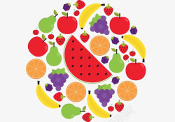 水果聚集各种水果的集合球高清图片