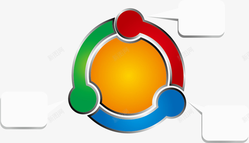 循环图表png免抠素材_新图网 https://ixintu.com ppt元素 几何 圆形 循环关系