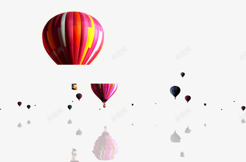 红色条纹卡通热气球漂浮png免抠素材_新图网 https://ixintu.com 卡通 条纹 漂浮 热气球 红色