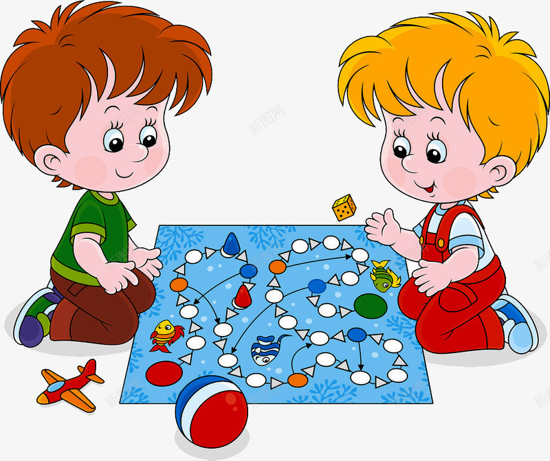 2个下棋的小孩png免抠素材_新图网 https://ixintu.com 下棋 卡通 幼儿园 玩耍 观看下棋卡通