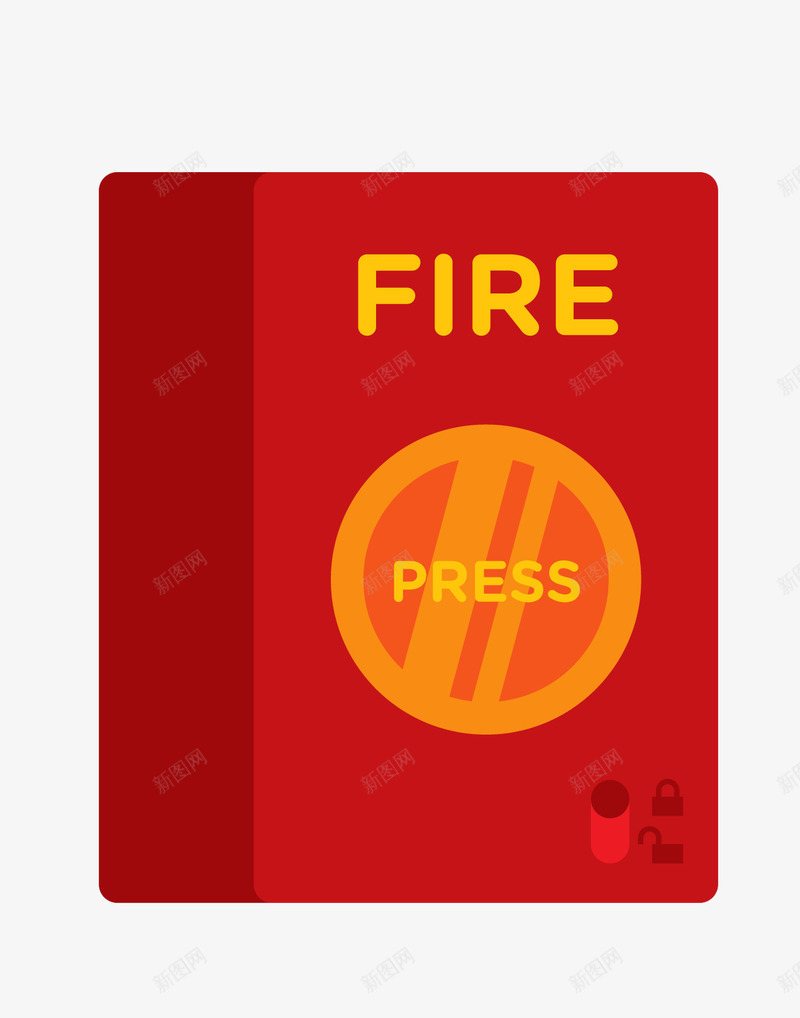 火灾报警按钮png免抠素材_新图网 https://ixintu.com 报警 按钮 消防设备 火灾 警报器 警报按钮
