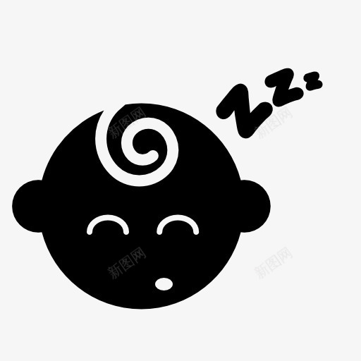 正在睡觉的宝宝图标png_新图网 https://ixintu.com 婴儿