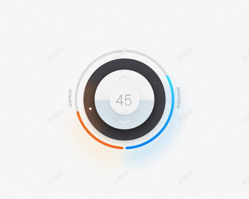 扁平化调节按钮png免抠素材_新图网 https://ixintu.com 调节按钮