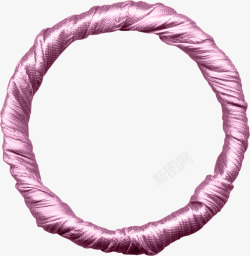 布条圆环紫色布条绑成的圆高清图片