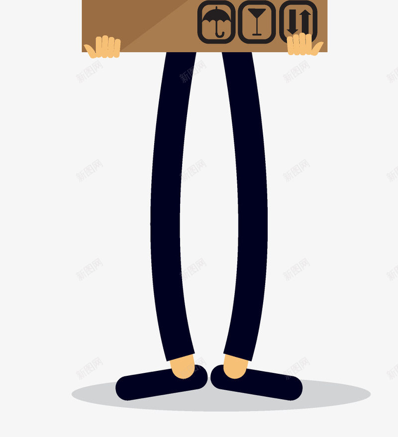 抱着箱子的快递员png免抠素材_新图网 https://ixintu.com 动漫动画 卡通手绘 快递员 箱子 蓝色帽子 装饰图