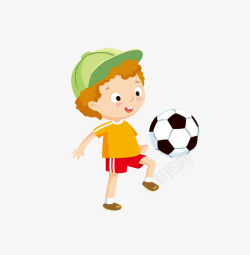 踢足球的小孩素材