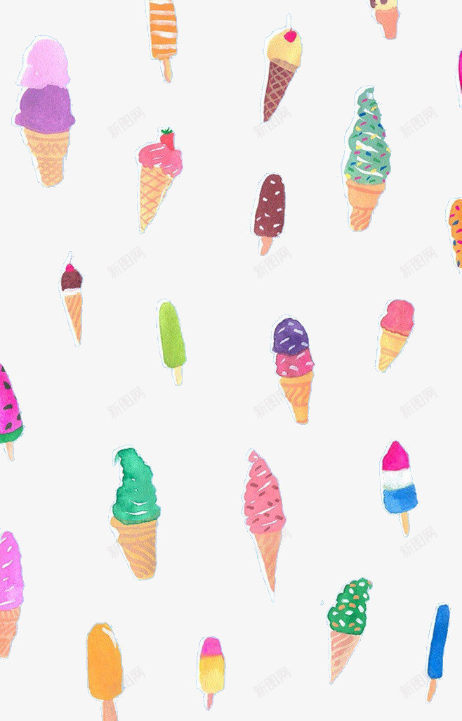 冰淇淋背景矢量图eps免抠素材_新图网 https://ixintu.com 冰淇淋 甜品 美味 矢量图