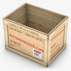 绿色箱货盒子木质实物箱货高清图片
