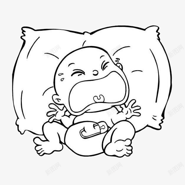 手绘哭闹的婴儿png免抠素材_新图网 https://ixintu.com 卡通宝宝 哭闹的宝宝 宝宝哭 宝宝哭闹 手绘婴儿 母婴 育儿