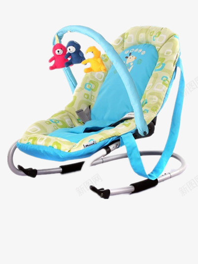 蓝色婴儿床png免抠素材_新图网 https://ixintu.com 婴儿床 蓝色 装饰