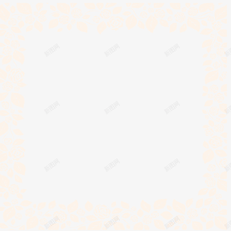 玫瑰花边边框png免抠素材_新图网 https://ixintu.com 潮流 爱心 玫瑰花 节日 节日素材 边框