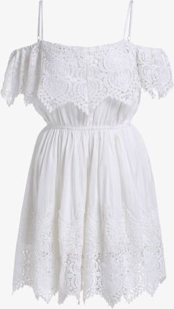白色蕾丝花边裙子素材