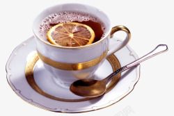 实物一杯柠檬红茶下午茶素材