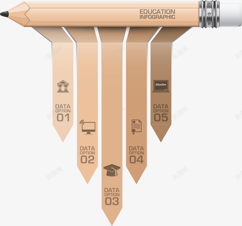 条纹铅笔图表png免抠素材_新图网 https://ixintu.com PPT元素 信息 分类 图表 数据 条纹铅笔图表 铅笔图表