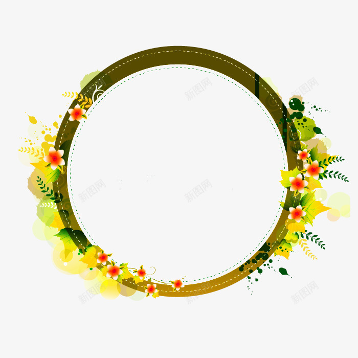 圆形产品边框png免抠素材_新图网 https://ixintu.com 产品边框 圆形边框 环形边框