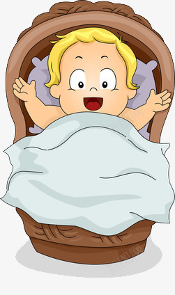 婴儿摇篮里的卡通婴儿png免抠素材_新图网 https://ixintu.com 卡通 婴儿 摇篮 白色