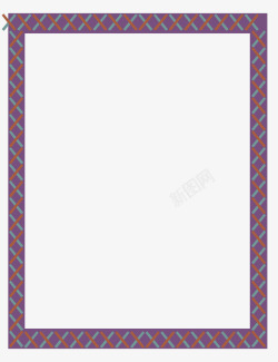 紫色条纹授权书边框素材