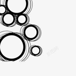 黑色线条圆环背景素材