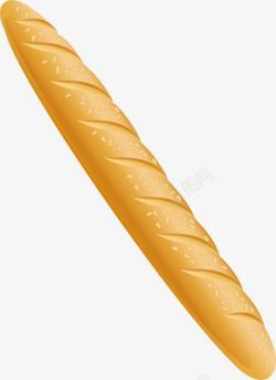 黄色美味法棍面包素材