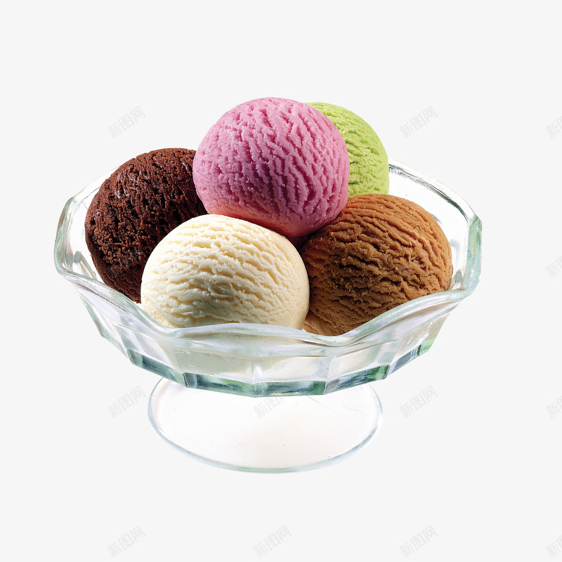 碗中冰淇淋球png免抠素材_新图网 https://ixintu.com 冰淇淋 甜食 美味
