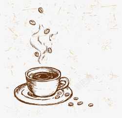 手绘美味咖啡矢量图素材