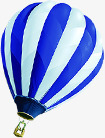 卡通蓝色条纹气球png免抠素材_新图网 https://ixintu.com 卡通 条纹 气球 蓝色