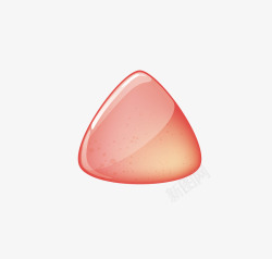红色水晶石粉红色三角水晶石矢量图高清图片