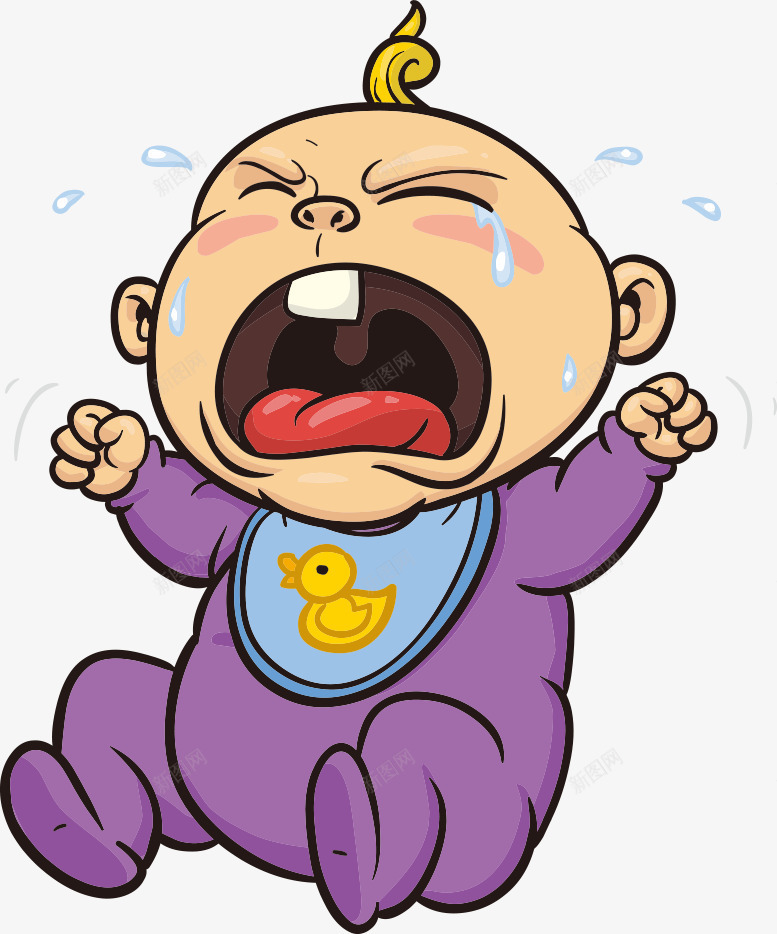 哭泣的婴儿png免抠素材_新图网 https://ixintu.com 人物 人物插画 卡通人物 哭泣 婴儿 矢量人物