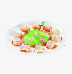 实物胡萝卜虾饺素材