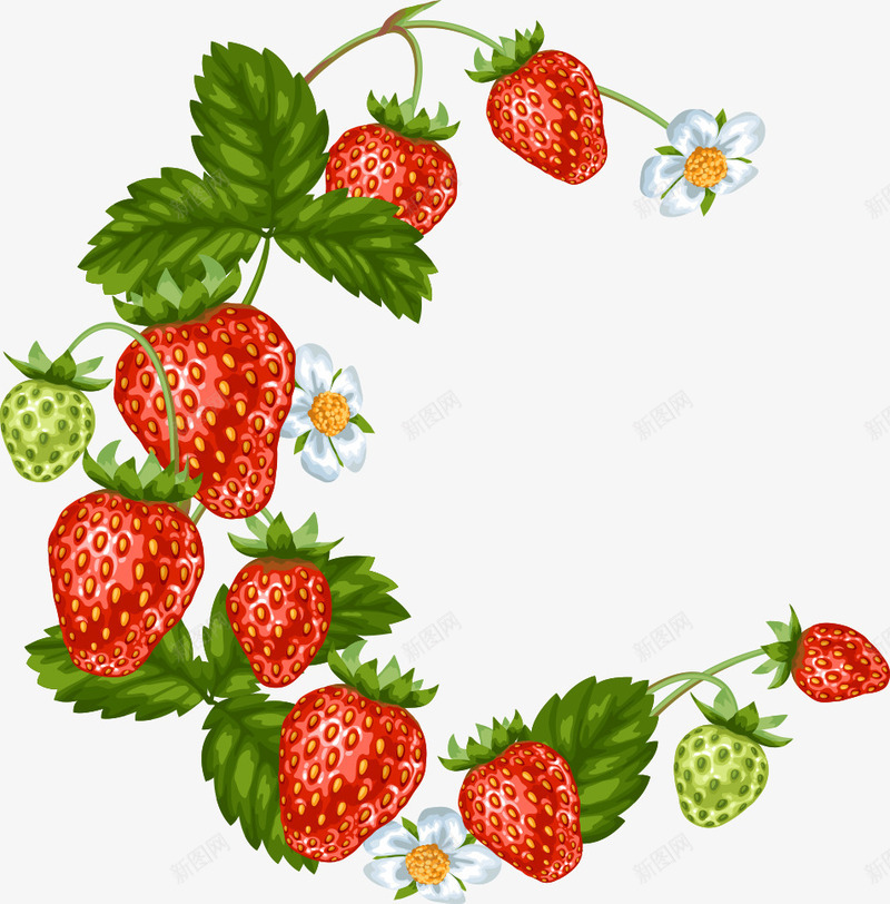 半圆环草莓png免抠素材_新图网 https://ixintu.com 半圆环草莓 卡通水果 卡通草莓 圆环草莓 水果 草莓