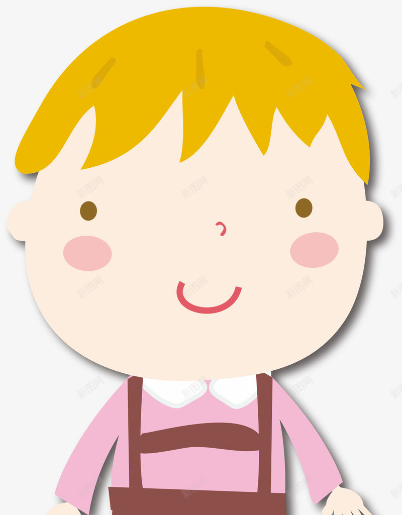 站着的男孩png免抠素材_新图网 https://ixintu.com 动漫人物头发 卡通人物 可爱 坐着的小孩 坐着的小朋友 男孩 黄头发