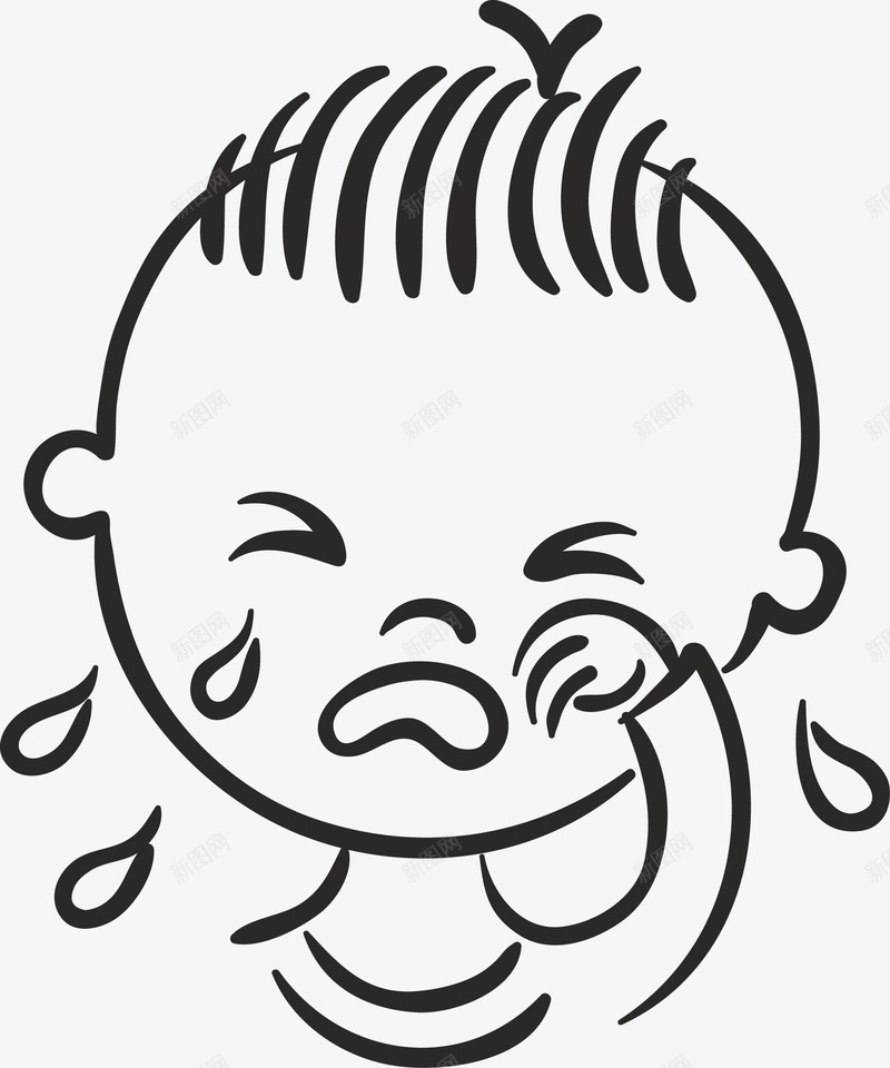 哭泣的小男孩图标png_新图网 https://ixintu.com 儿童 儿童手绘 儿童线稿 卡通小孩 可爱的小朋友矢量 孩子 小盆友 手绘儿童 手绘小孩 男孩