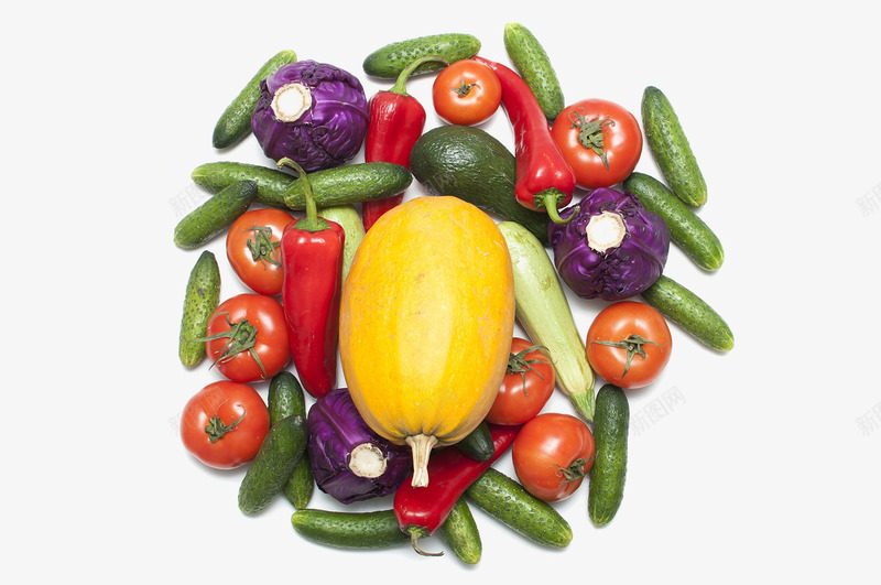 各种食材png免抠素材_新图网 https://ixintu.com 南瓜 绿色食物 蔬果 西红柿 食材