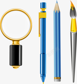 笔与钥匙环素材