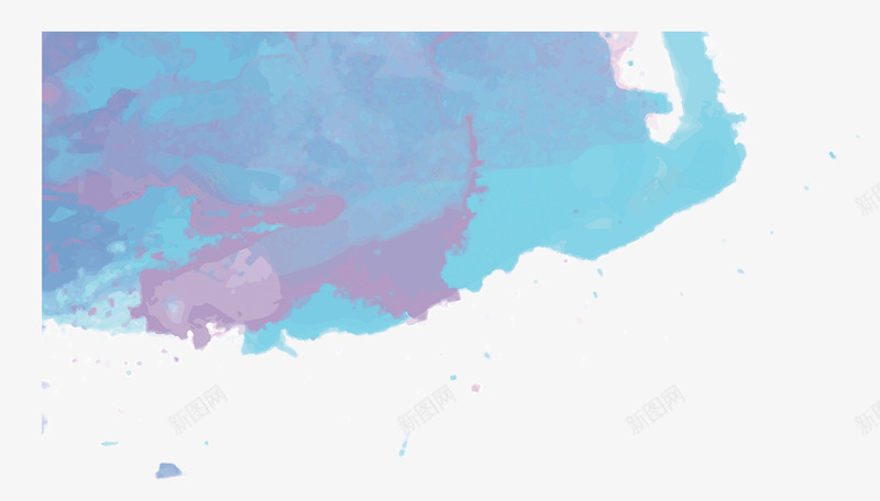 蓝紫色随意不规则泼墨png免抠素材_新图网 https://ixintu.com 不规则 泼墨 紫色 蓝 随意