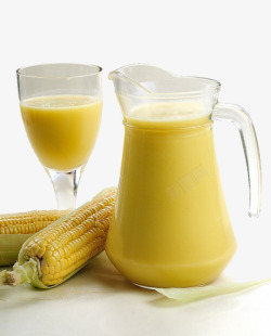 玉米汁鲜榨玉米汁高清图片