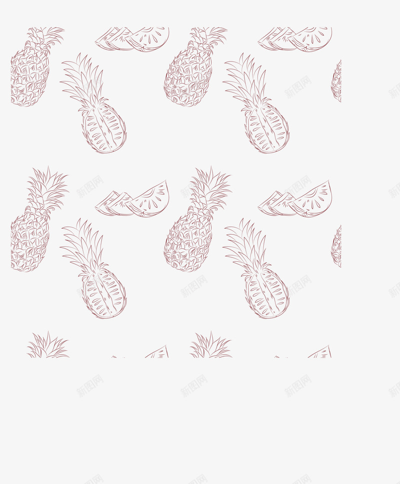 彩绘菠萝png免抠素材_新图网 https://ixintu.com 创意 彩绘 水果 背景图 菠萝 颜色