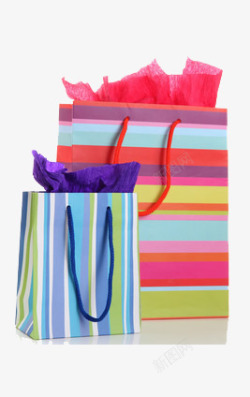 条纹购物袋彩色条纹的购物袋高清图片