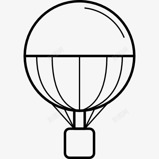 气球与条纹图标png_新图网 https://ixintu.com 热气球 运输 飞