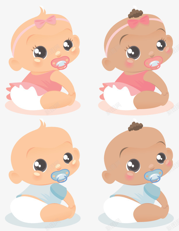 手绘可爱的婴儿宝宝png免抠素材_新图网 https://ixintu.com 卡通 婴儿 宝宝 手绘