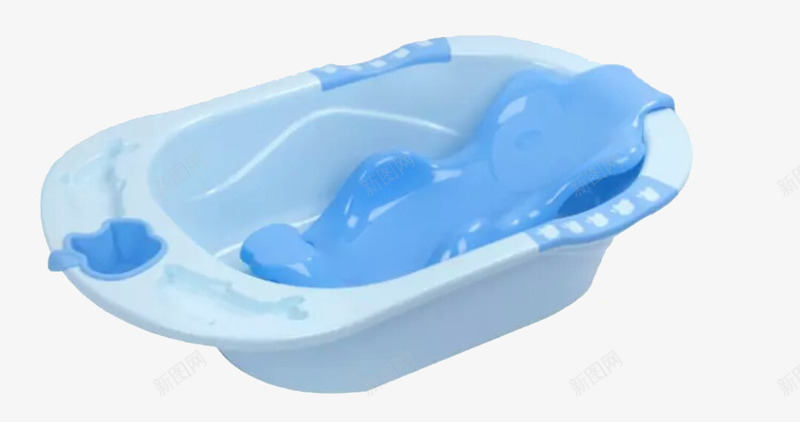 婴儿浴盆蓝色png免抠素材_新图网 https://ixintu.com 产品实物 儿童 沐浴 蓝色
